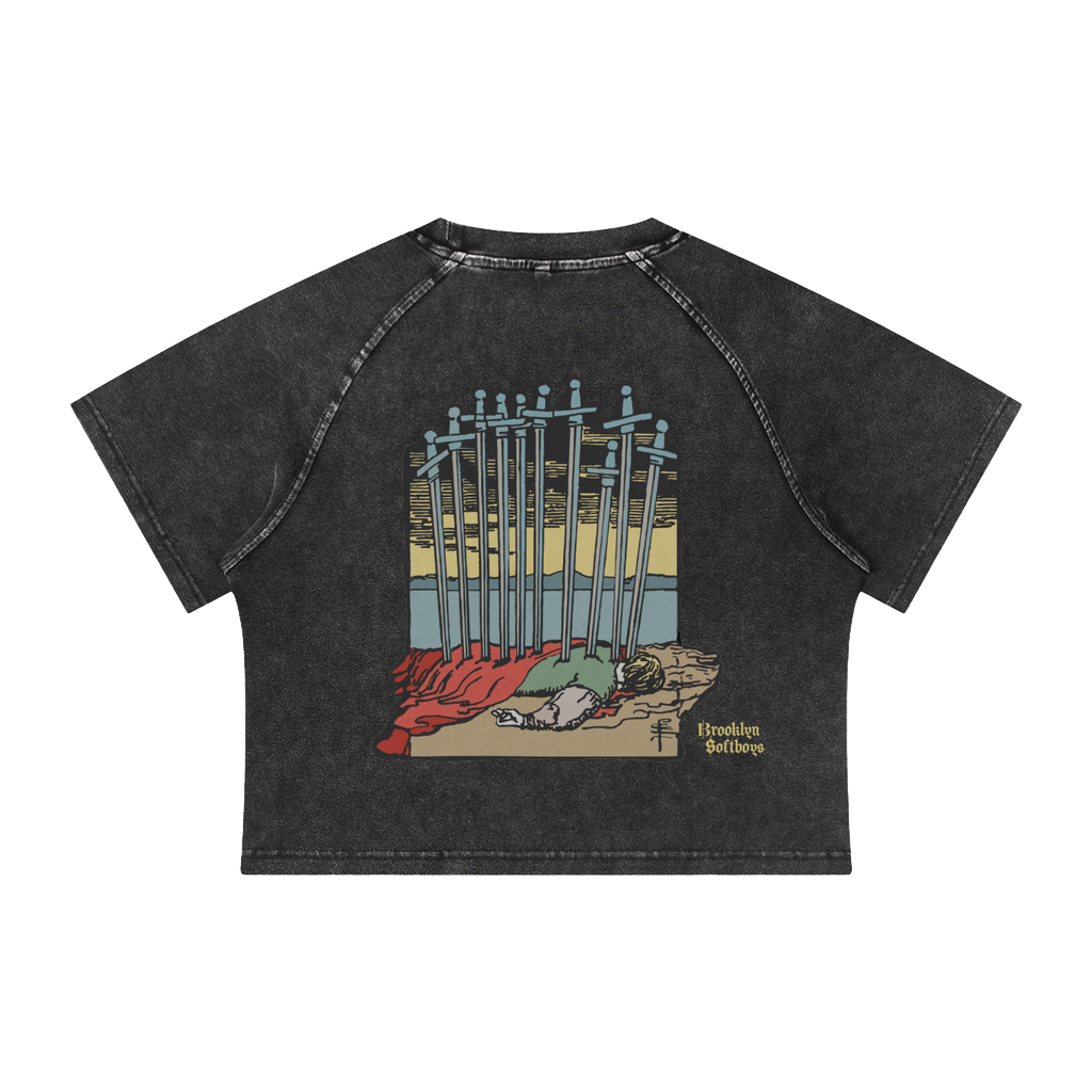 10-of-Swords — Cropped Raglan Tee