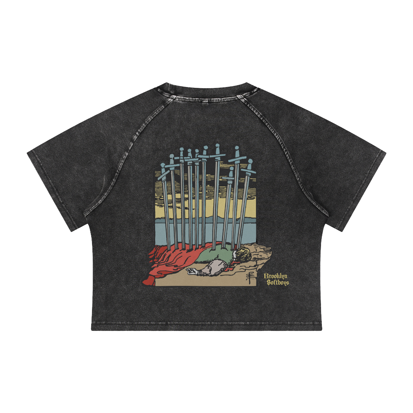 10-of-Swords — Cropped Raglan Tee