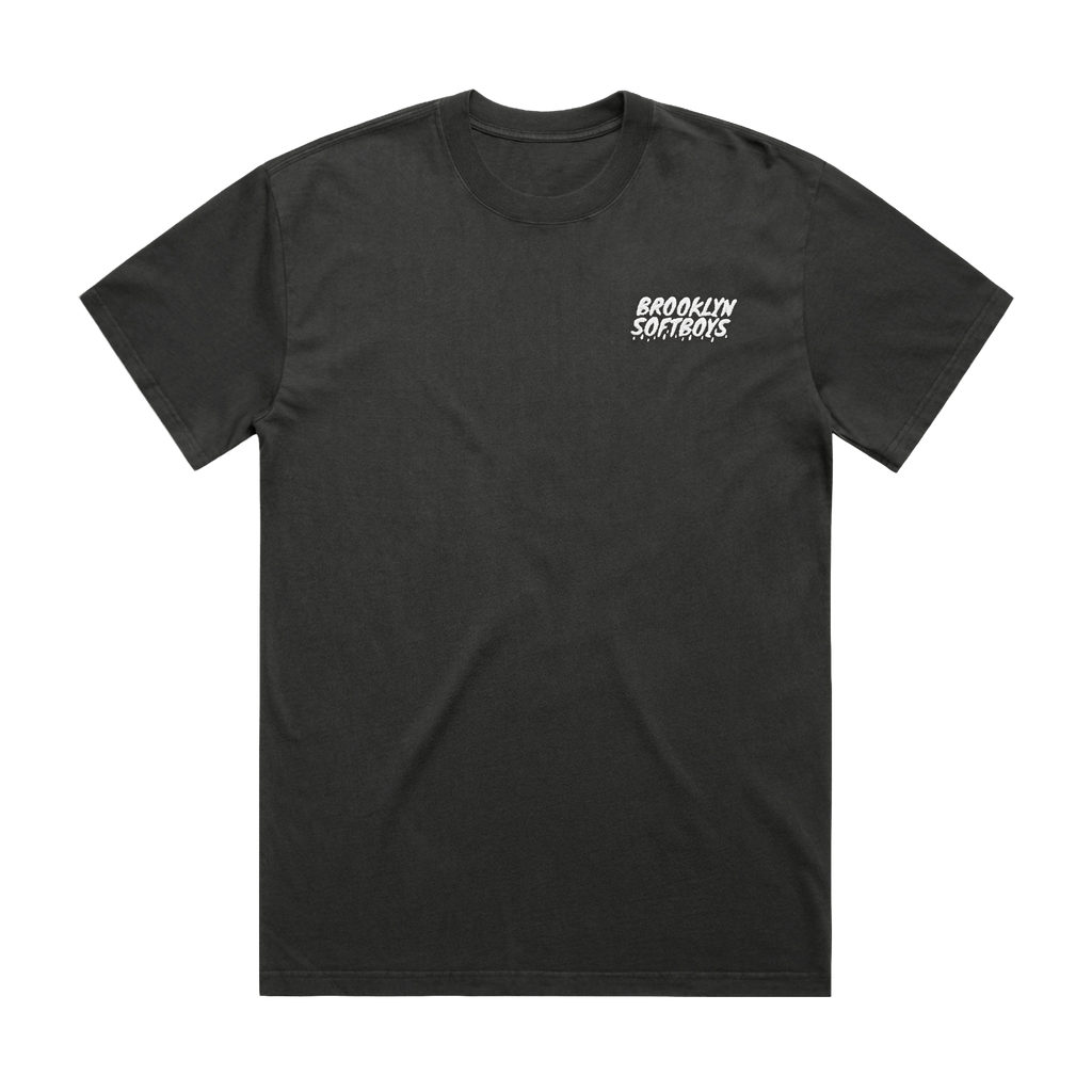 Faded Black Embroidered