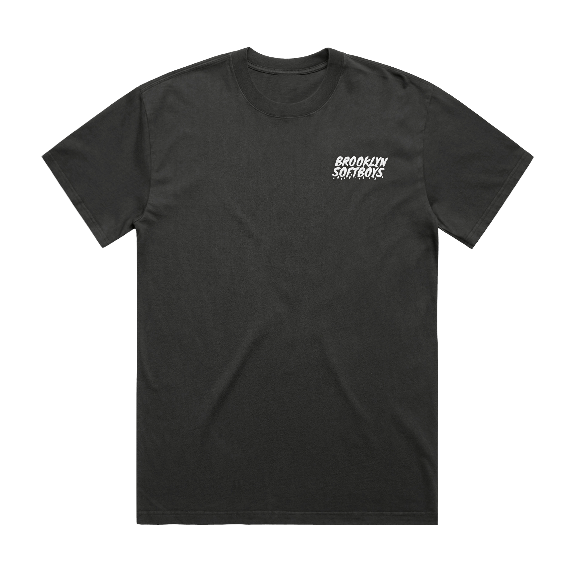Faded Black Embroidered