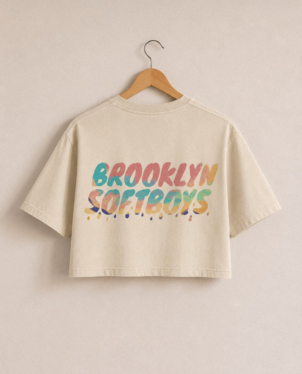 Brooklyn SoftBoys Soft Boix cropped tee, back view