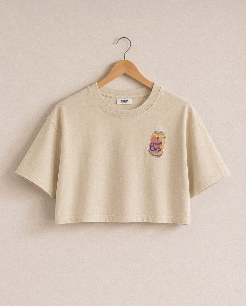 Brooklyn SoftBoys Soft Boix cropped tee, front view